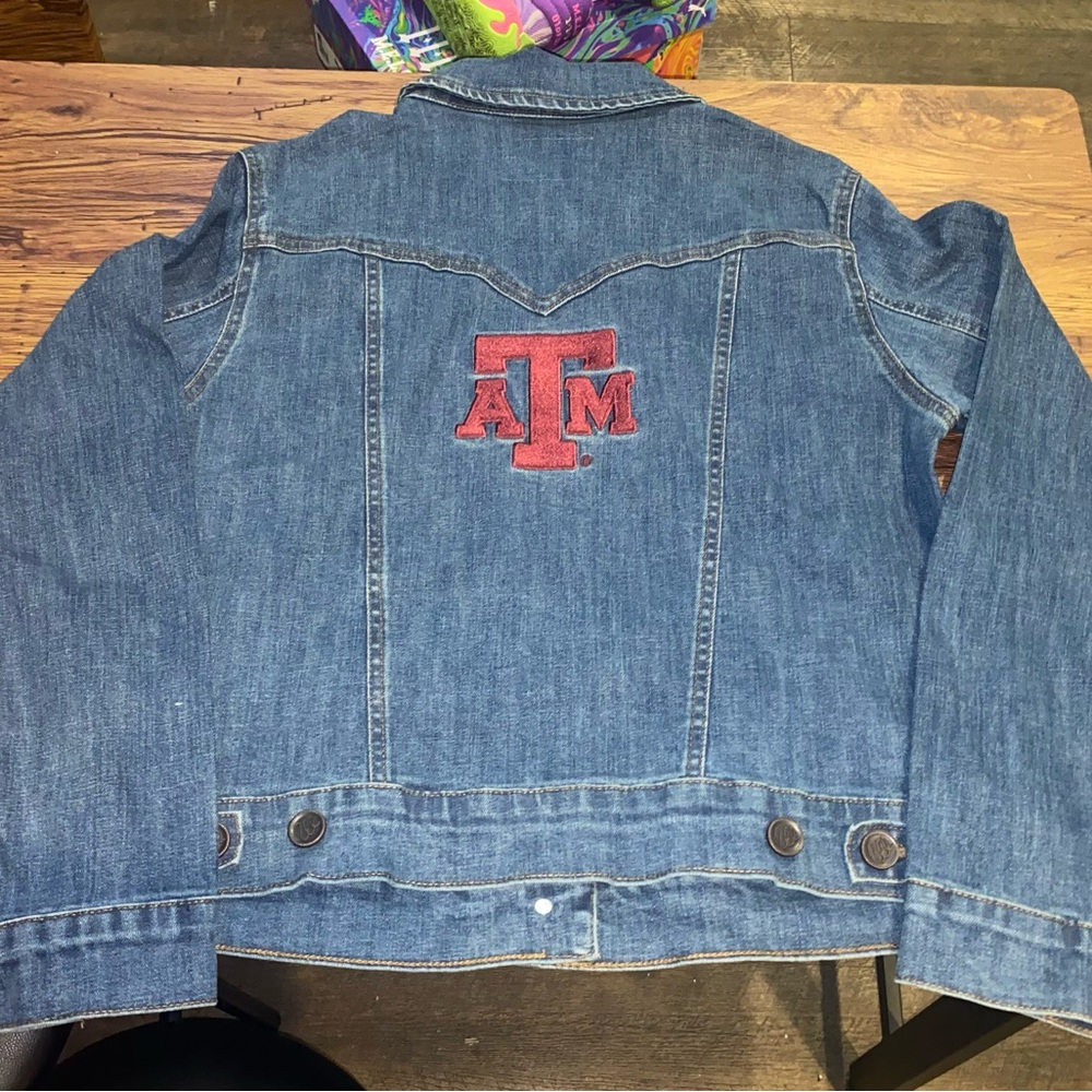 Wrangler denim Texas A&M jacket